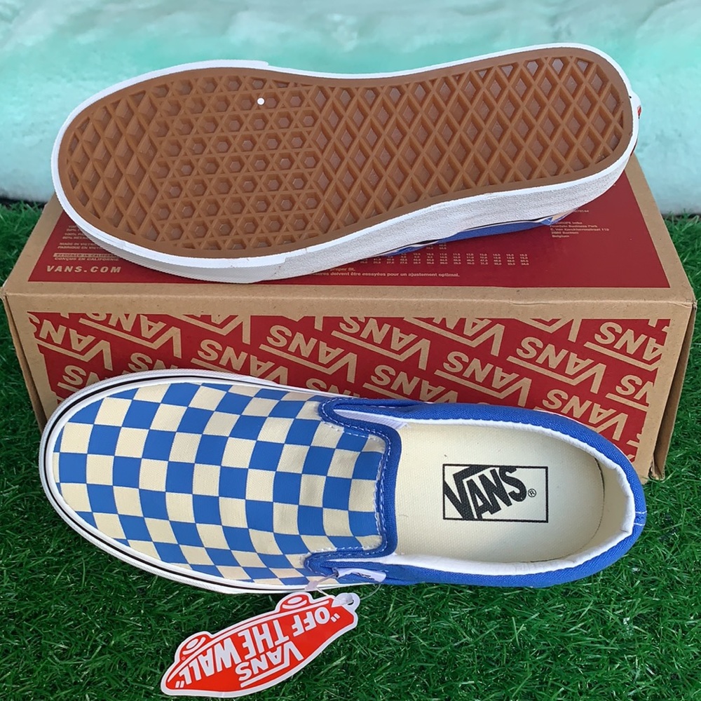 VANS CLASSIC SLIP ON CHKRBRD NEBULAS Bl/Trwht WMNS - Picture 5 of 16